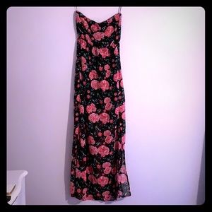 H&M Strapless Floral Dress